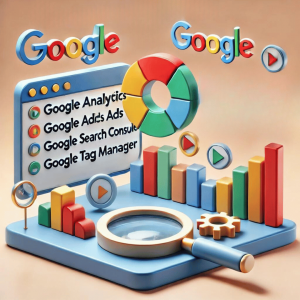 configuración perfil google analytics, google ads, google search console, google tag manager